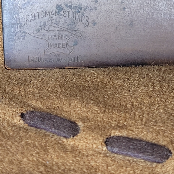 Craftsman Studios hand forged copper bookends - Picture 5 of 7